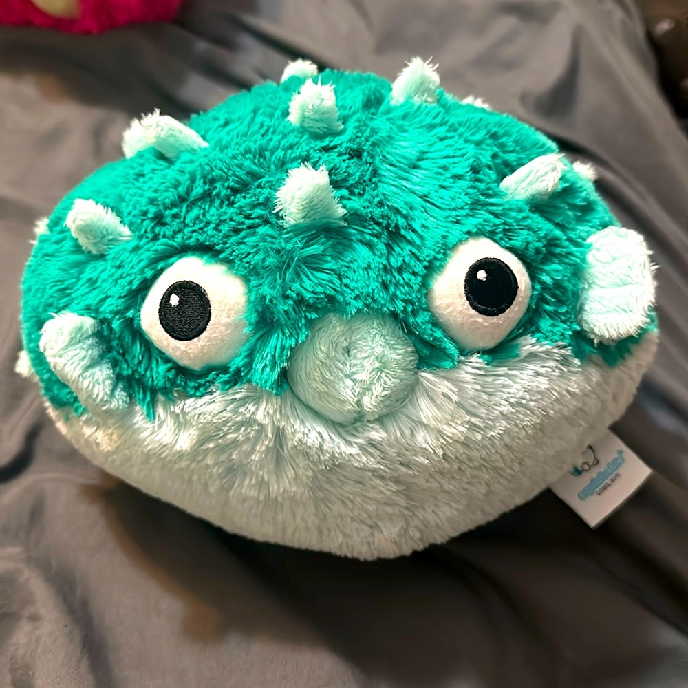 Mini puffer fish squishable plush